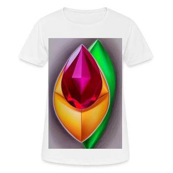 Pierres précieuses - T-shirt respirant Femme - blanc - Devant - AI Model Female 172 dark (172cm)