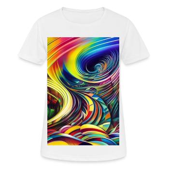 Art abstrait - T-shirt respirant Femme - blanc - Devant - AI Model Female 172 dark (172cm)