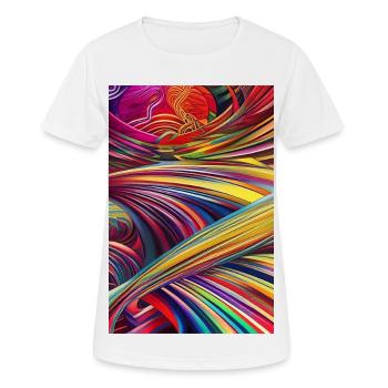 Art abstrait - T-shirt respirant Femme - blanc - Devant - AI Model Female 172 dark (172cm)