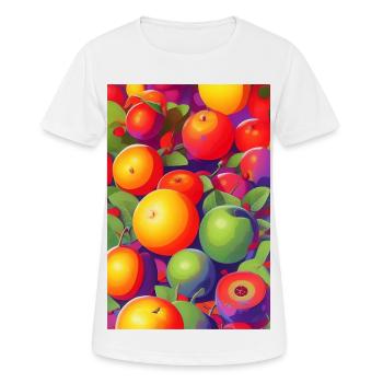 Früchte - Frauen T-Shirt atmungsaktiv - Weiß - Vorne - AI Model Female 172 dark (172cm)