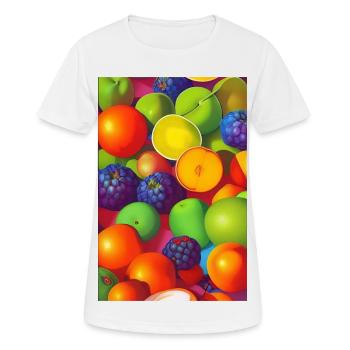 Früchte - Frauen T-Shirt atmungsaktiv - Weiß - Vorne - AI Model Female 172 dark (172cm)