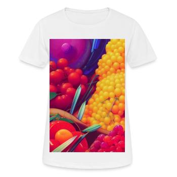 Früchte - Frauen T-Shirt atmungsaktiv - Weiß - Vorne - AI Model Female 172 dark (172cm)