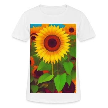 Tournesols - T-shirt respirant Femme - blanc - Devant - AI Model Female 172 dark (172cm)