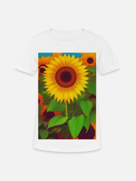 Sonnenblumen - Frauen T-Shirt atmungsaktiv - Weiß