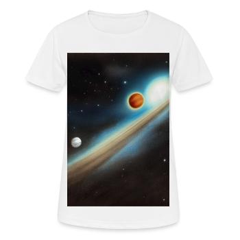 Weltall und Planeten - Frauen T-Shirt atmungsaktiv - Weiß - Vorne - AI Model Female 172 dark (172cm)