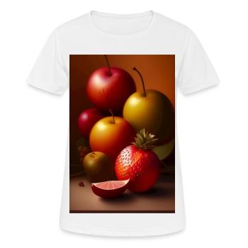 Früchte - Frauen T-Shirt atmungsaktiv - Weiß - Vorne - AI Model Female 172 dark (172cm)