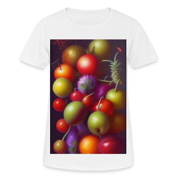 Früchte - Frauen T-Shirt atmungsaktiv - Weiß - Vorne - AI Model Female 172 dark (172cm)