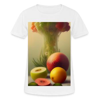 Früchte - Frauen T-Shirt atmungsaktiv - Weiß - Vorne - AI Model Female 172 dark (172cm)