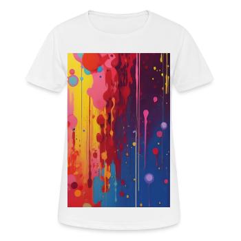 Art abstrait - T-shirt respirant Femme - blanc - Devant - AI Model Female 172 dark (172cm)