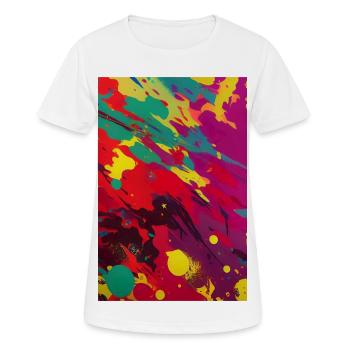 Art abstrait - T-shirt respirant Femme - blanc - Devant - AI Model Female 172 dark (172cm)
