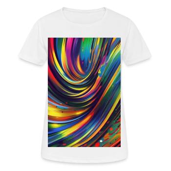 Art abstrait - T-shirt respirant Femme - blanc - Devant - AI Model Female 172 dark (172cm)