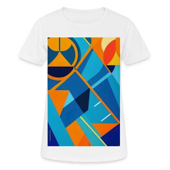 Art abstrait - T-shirt respirant Femme - blanc - Devant - AI Model Female 172 dark (172cm)