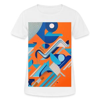 Art abstrait - T-shirt respirant Femme - blanc - Devant - AI Model Female 172 dark (172cm)