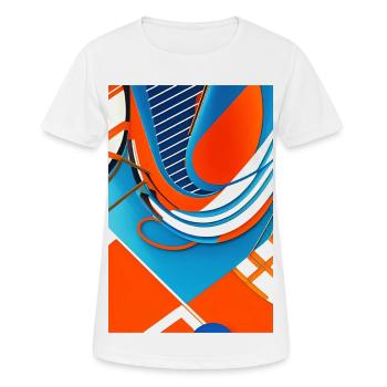Art abstrait - T-shirt respirant Femme - blanc - Devant - AI Model Female 172 dark (172cm)