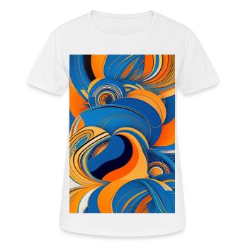 Art abstrait - T-shirt respirant Femme - blanc - Devant - AI Model Female 172 dark (172cm)