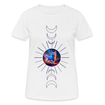 Wonderful blue cat. - Women's Breathable T-Shirt - white - Front - AI Model Female 172 dark (172cm)
