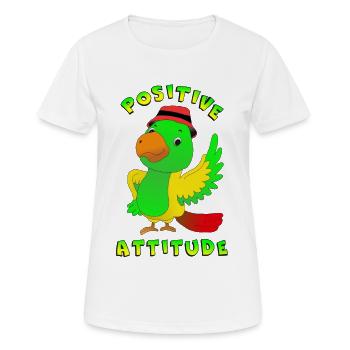 Positive attitude perroquet - T-shirt respirant Femme - blanc - Devant - AI Model Female 172 dark (172cm)