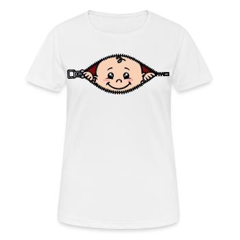 Baby Schwangerschaft Schwanger Babybauch Mutter - Frauen T-Shirt atmungsaktiv - Weiß - Vorne - AI Model Female 172 dark (172cm)