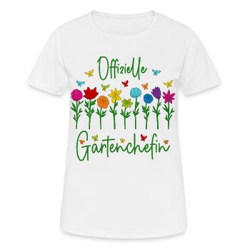 Garten Chefin Gartenarbeit Offizielle Gartenchefin - Frauen T-Shirt atmungsaktiv - Weiß - Vorne - AI Model Female 172 dark (172cm)