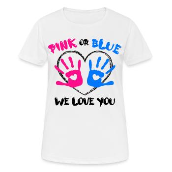 Heart Parents Statement Offspring Pregnant Baby - Women's Breathable T-Shirt - white - Front - AI Model Female 172 dark (172cm)