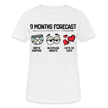 Geburt Herz Schwanger Statement Elternteil Baby - Frauen T-Shirt atmungsaktiv - Weiß - Vorne - AI Model Female 172 dark (172cm)