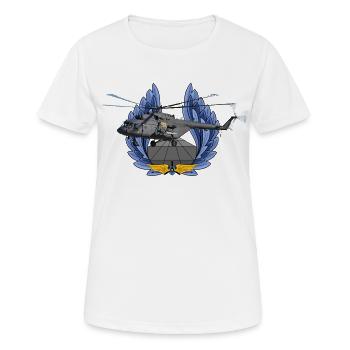 Mi-8 - Frauen T-Shirt atmungsaktiv - Weiß - Vorne - AI Model Female 172 dark (172cm)