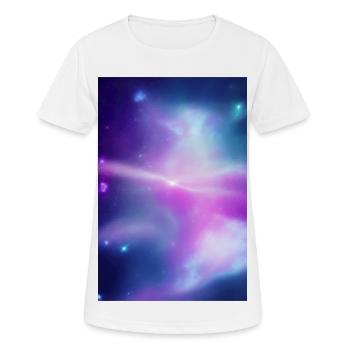 Galaxie Bild - Frauen T-Shirt atmungsaktiv - Weiß - Vorne - AI Model Female 172 dark (172cm)