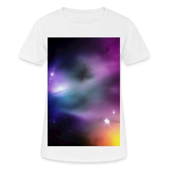 Galaxie Bild - Frauen T-Shirt atmungsaktiv - Weiß - Vorne - AI Model Female 172 dark (172cm)