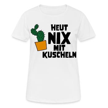 Kuscheln - Frauen T-Shirt atmungsaktiv - Weiß - Vorne - AI Model Female 172 dark (172cm)