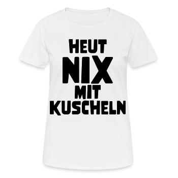 Kuscheln - Frauen T-Shirt atmungsaktiv - Weiß - Vorne - AI Model Female 172 dark (172cm)