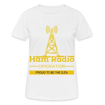 Opérateur radio amateur mignon administrateur - T-shirt respirant Femme - blanc - Devant - AI Model Female 172 dark (172cm)