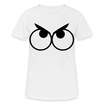 Yeux en colère avec sourcils # - T-shirt respirant Femme - blanc - Devant - AI Model Female 172 dark (172cm)