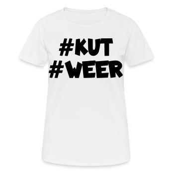 Wieder Muschi * - Frauen T-Shirt atmungsaktiv - Weiß - Vorne - AI Model Female 172 dark (172cm)