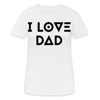 J’AIME PAPA - T-shirt respirant Femme - blanc - Devant - AI Model Female 172 dark (172cm)