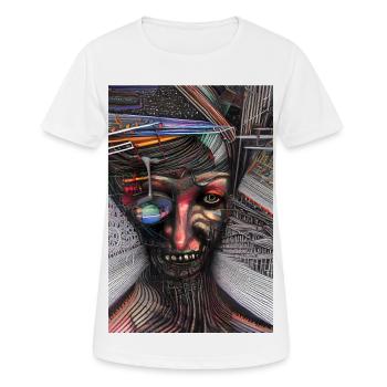 Art abstrait - T-shirt respirant Femme - blanc - Devant - AI Model Female 172 dark (172cm)