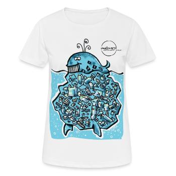 WhaleBerg von . Nemo - Frauen T-Shirt atmungsaktiv - Weiß - Vorne - AI Model Female 172 dark (172cm)