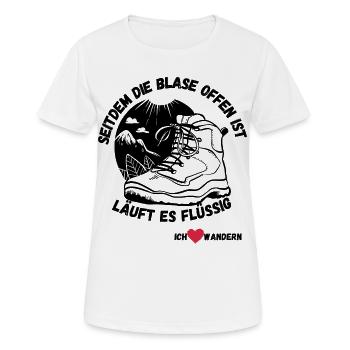 Ich liebe wandern - Frauen T-Shirt atmungsaktiv - Weiß - Vorne - AI Model Female 172 dark (172cm)