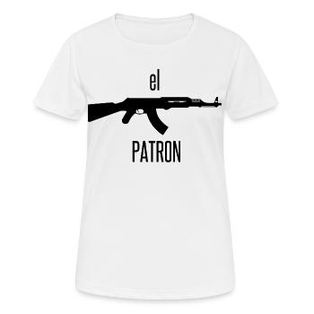 El Patron – Der Anführer Look - Frauen T-Shirt atmungsaktiv - Weiß - Vorne - AI Model Female 172 dark (172cm)