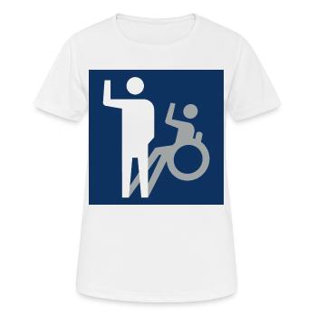 Not all disabilities are visible * - Women's Breathable T-Shirt - white - Front - AI Model Female 172 dark (172cm)
