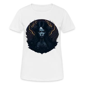Schwarzes Gothic Mädchen Ästhetik - Frauen T-Shirt atmungsaktiv - Weiß - Vorne - AI Model Female 172 dark (172cm)
