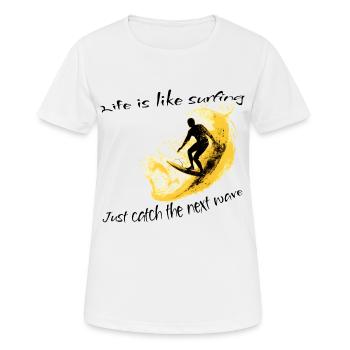 Sunwaves Surfer - Women's Breathable T-Shirt - white - Front - AI Model Female 172 dark (172cm)