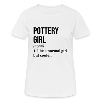 Poterie Fille Drôle de dicton - T-shirt respirant Femme - blanc - Devant - AI Model Female 172 dark (172cm)