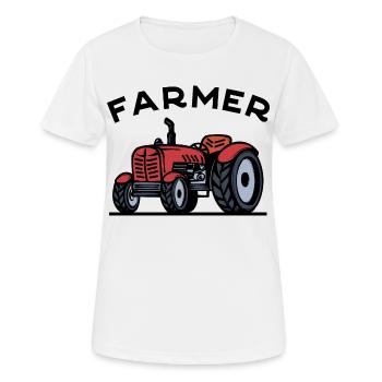 Tractor Farmer Saying Commercial Vehicle Vehicle Field - Women's Breathable T-Shirt - white - Front - AI Model Female 172 dark (172cm)