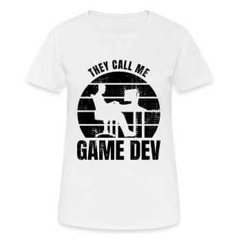 Game Developer - Women's Breathable T-Shirt - white - Front - AI Model Female 172 dark (172cm)