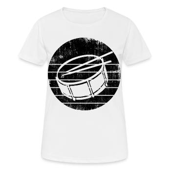 Kleine Trommel - Frauen T-Shirt atmungsaktiv - Weiß - Vorne - AI Model Female 172 dark (172cm)