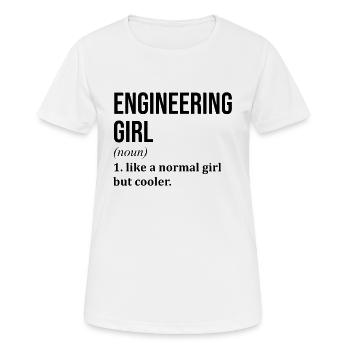 Engineering Girl Funny Saying - Women's Breathable T-Shirt - white - Front - AI Model Female 172 dark (172cm)