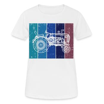 Agriculture Véhicule Tracteur Véhicule à moteur Domaine - T-shirt respirant Femme - blanc - Devant - AI Model Female 172 dark (172cm)