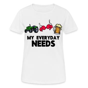 Machinerie agricole Déclaration relative aux tracteurs agricoles - T-shirt respirant Femme - blanc - Devant - AI Model Female 172 dark (172cm)