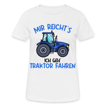 Traktor Statement Nutzfahrzeug Landleben Ackerbau - Frauen T-Shirt atmungsaktiv - Weiß - Vorne - AI Model Female 172 dark (172cm)