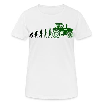 Véhicule utilitaire Farmer Evolution Véhicule Tracteur - T-shirt respirant Femme - blanc - Devant - AI Model Female 172 dark (172cm)